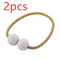 Magnetic Curtain Tiebacks Pearl Beads Light Amarillo 2 Piezas