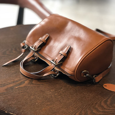 Bolso Literario de Cuero Genuino Estilo Retro - Image 4