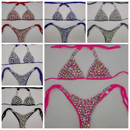 Bikini Deportivo con Detalles de Aleación Diamantada para Mujer - Image 3