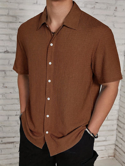 Camisa Casual Retro Resort con Cuello Solapa para Hombre - Image 27