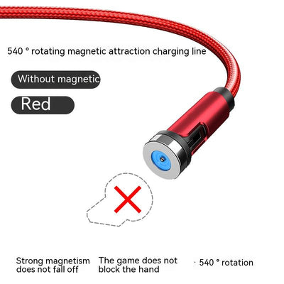 Cable Magnético 3 en 1 de 540° Rotativo - Carga Rápida Android, USB-C y Lightning - Image 18