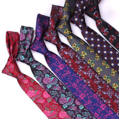 Corbata Casual Moderna con Estampado Floral - Ancho 6cm