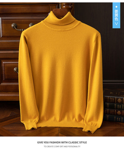 Suéter Cuello Alto para Hombre Otoño Invierno - Abrigo Interior Versátil - Image 22