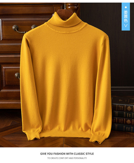 Suéter Cuello Alto para Hombre Otoño Invierno - Abrigo Interior Versátil - Image 22