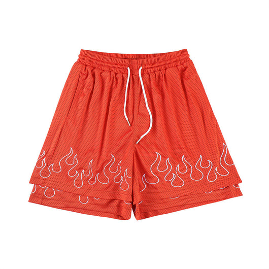 Shorts Deportivos Hombre con Diseño Flama Bordada - Tendencia 2024 - Image 5