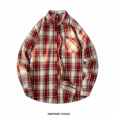 Camisa-Chaqueta Casual de Cuadros para Hombre - Image 20