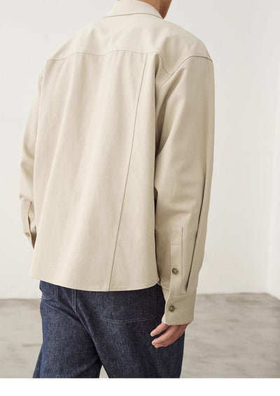 Camisa de Algodón con Solapa Clásica Perfil Simple - Image 24