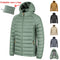 Chaqueta Ligera con Capucha para Hombre - Abrigo Cálido Portátil con Bolsillos