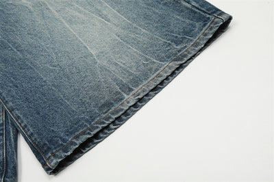 Pantalones Vaqueros Blancos Lavados Estilo Punk para Hombre - Image 8