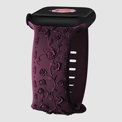Correa de Reloj de Silicona con Diseño en Relieve Rosa - Image 14