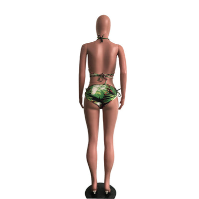 Bikini de Tres Piezas Estampado con Capa - Image 7
