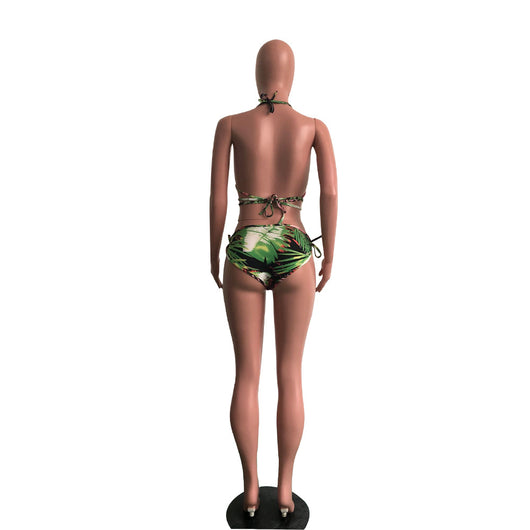 Bikini de Tres Piezas Estampado con Capa - Image 7