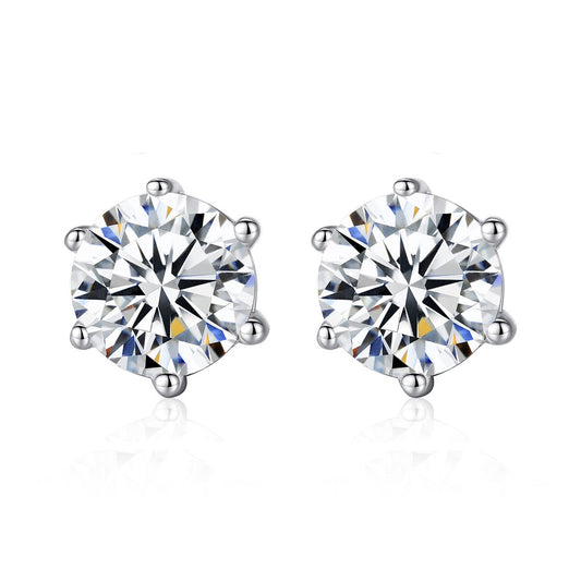 Aretes de Plata Esterlina con Circón Brillante