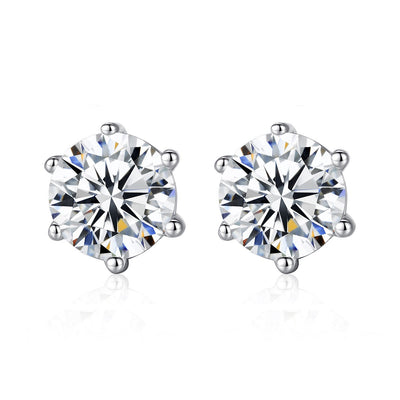 Aretes de Plata Esterlina con Circón Brillante