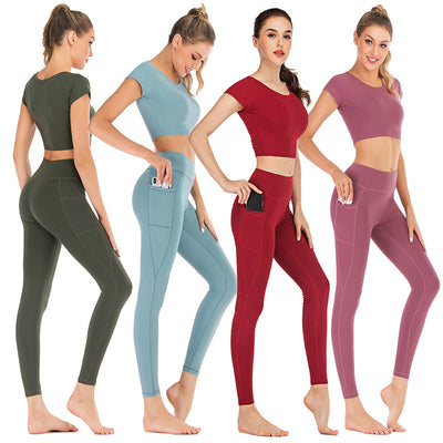 Conjunto de Ropa Yoga con Bolsillos para Mujer - Image 3