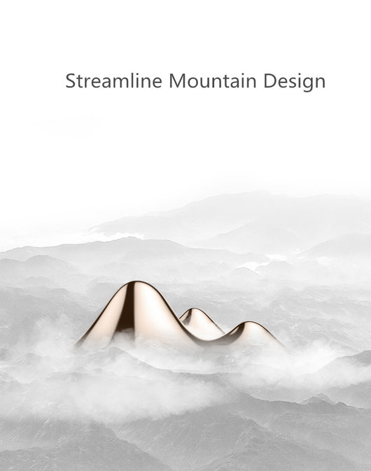 White portable humidifier with rose gold mountain-shaped mist outlet, 1000ml capacity, and compact design. - Image 8