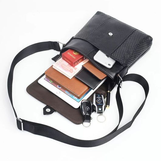 Bolsa Bandolera de Cuero Genuino para Hombre - Piel de Res Premium - Image 5