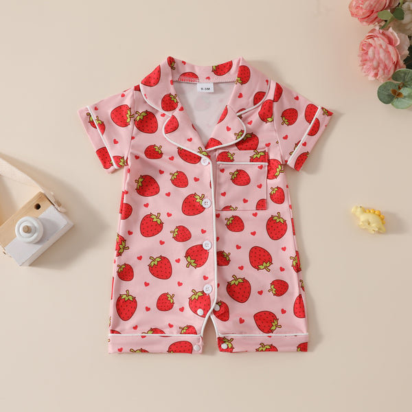 Jumpsuit Infantil Estampado con Moño Personalizado para Niñas