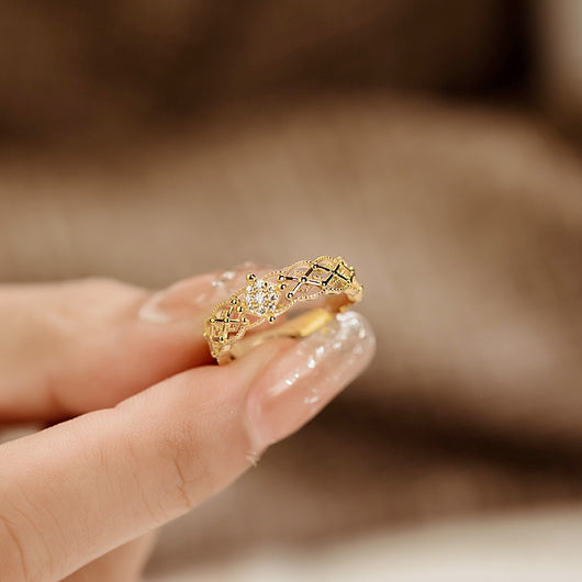 Anillo de Lujo Ligero Jinrege 18K Versión Ancha - Elegancia Sofisticada - Image 4