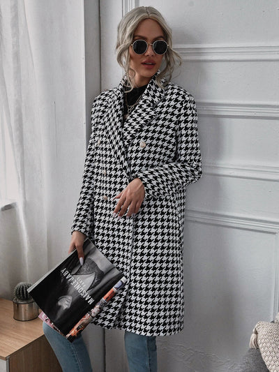 Abrigo Cuadros Clásico Doble Botonadura - Estilo Casual Invierno - Image 5