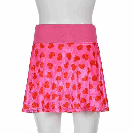 Vestido Terciopelo Rojo Estampado Love para Mujer