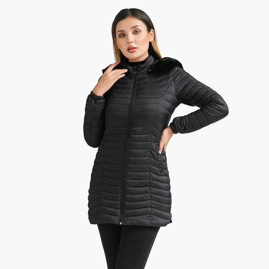 Abrigo Acolchado Ultraligero para Invierno - Parka Larga de Algodón Mujer - Image 16