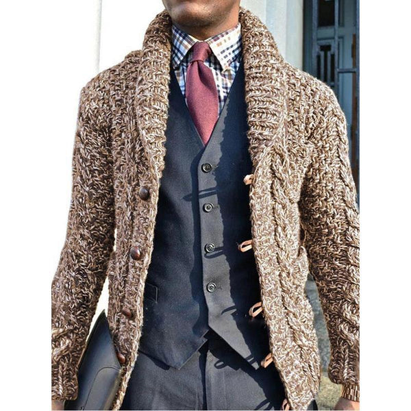 Cardigan Slim Fit de Manga Larga para Hombre