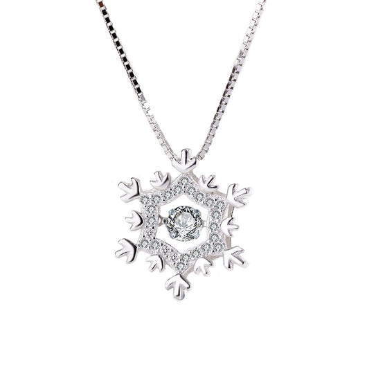 Collar Colgante de Plata Esterlina con Diseño de Copo de Nieve - Image 5