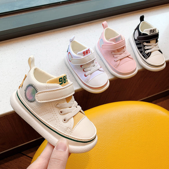 Zapatillas Altas de Lona con Velcro para Niños