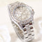 Three-Eye Watch with Full Diamond Crystal, Large Dial, and Water Resistance