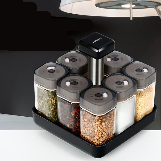Organizador de Especias y Condimentos en Vidrio - Contenedores de Cocina