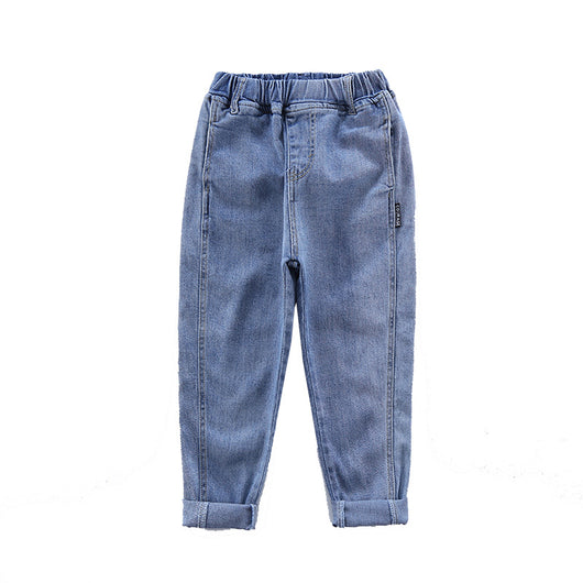 Pantalones Vaqueros Infantiles de Color Sólido - Image 10