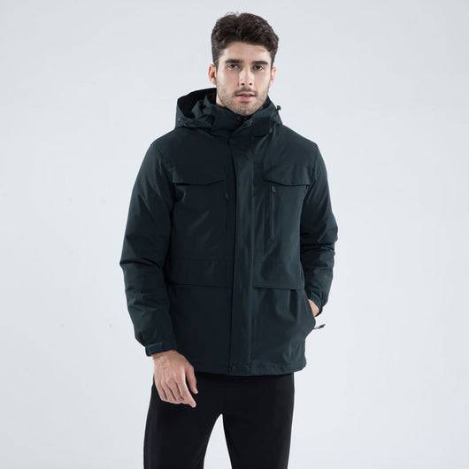 Chaqueta Montañera 3 en 1 Multibolsillos Talla Grande - Image 14