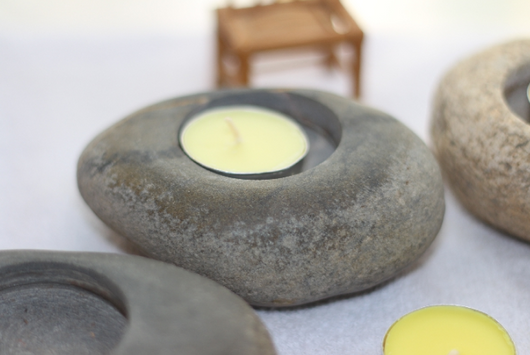 Portavelas Decorativo de Piedras Naturales - Image 6
