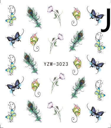 Stickers de Uñas Mariposa Negra - Diseño Elegante - Image 35