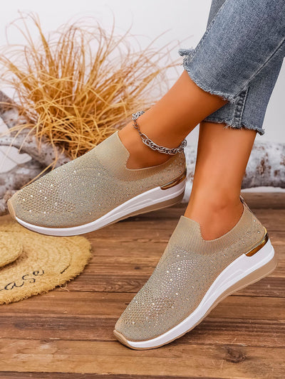Zapatos de Tacón Cuña Verano para Mujer con Strass y Punta Redonda - Image 19