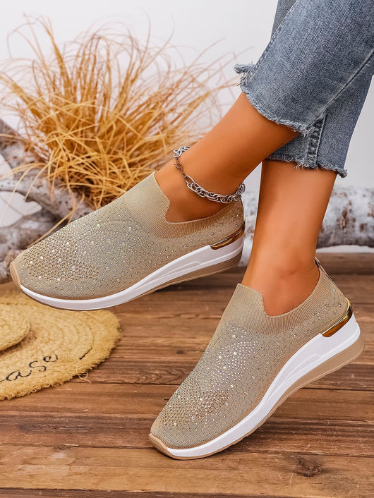 Zapatos de Tacón Cuña Verano para Mujer con Strass y Punta Redonda - Image 19