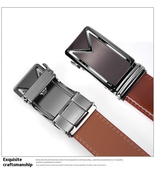 Cinturón de Cuero Genuino para Hombre con Hebilla Click Ajustable - Estilo Ejecutivo - Image 9