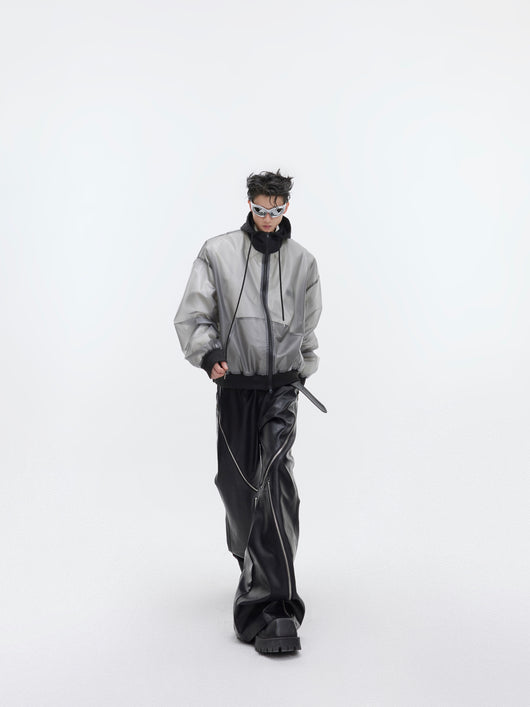 Chaqueta Impermeable con Capucha de Diseño Transparente Unisex - Image 5