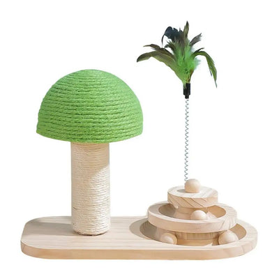 Torre Rascador para Gatos con Cuerda Sisal y Forma de Hongo