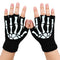 Guantes Unisex Mitad Dedo Patrón Calavera Simplicidad