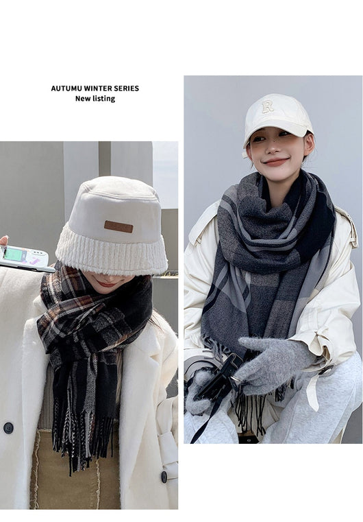 Chal Pashmina Escocés con Borlas para Mujer - Tejido Grueso y Cálido - Image 35