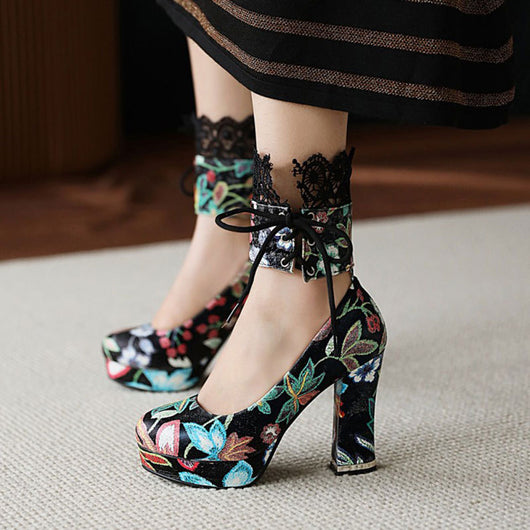 Zapatos de Tacón Grueso para Mujer - Elegancia y Comodidad Primavera-Otoño - Image 8
