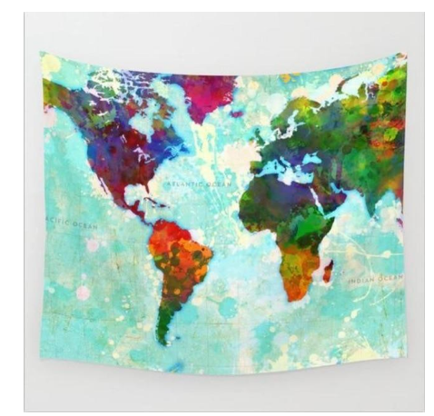 Tapiz Mapa del Mundo