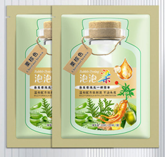 Crema Colorante de Burbujas con Extracto de Plantas