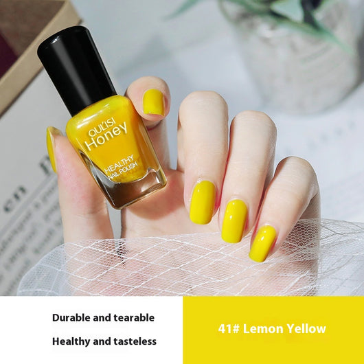 Esmalte de Uñas Amarillo Limón Despegable sin Horno - Image 3