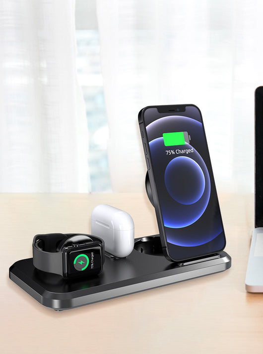 Cargador Inalámbrico Triple 15W Plegable - Compatible con Apple - Image 7