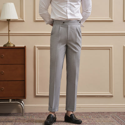 Pantalones Casuales Drapeados Slim-Fit para Hombre - Traje de Negocios - Image 4