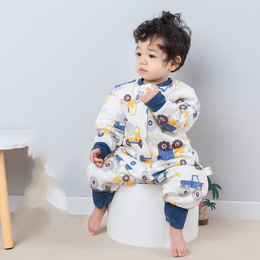 Saco de Dormir para Bebé de Algodón Puro Acolchado con Control de Temperatura