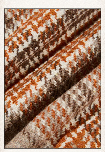 Abrigo Retro Estilo Americano a Cuadros y Rayas para Invierno - Image 10